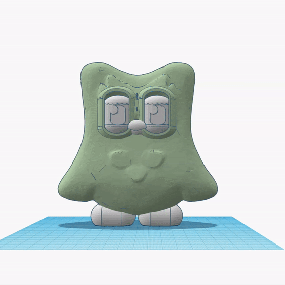 360 views of our model in a digital form, here you can see it without the painted-on colours.